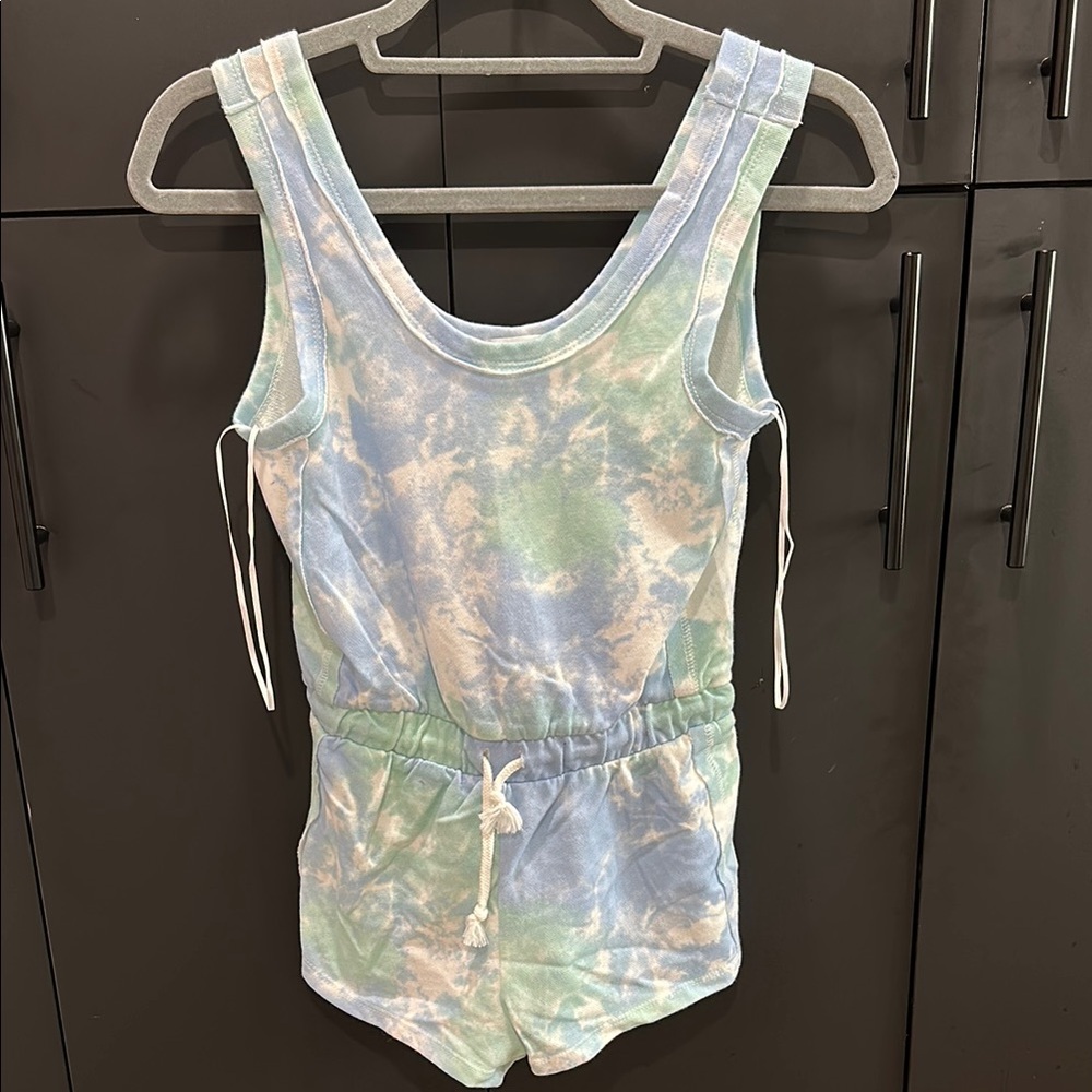 Pink Rose Kids Tie-Dye One Piece - Blue and Green